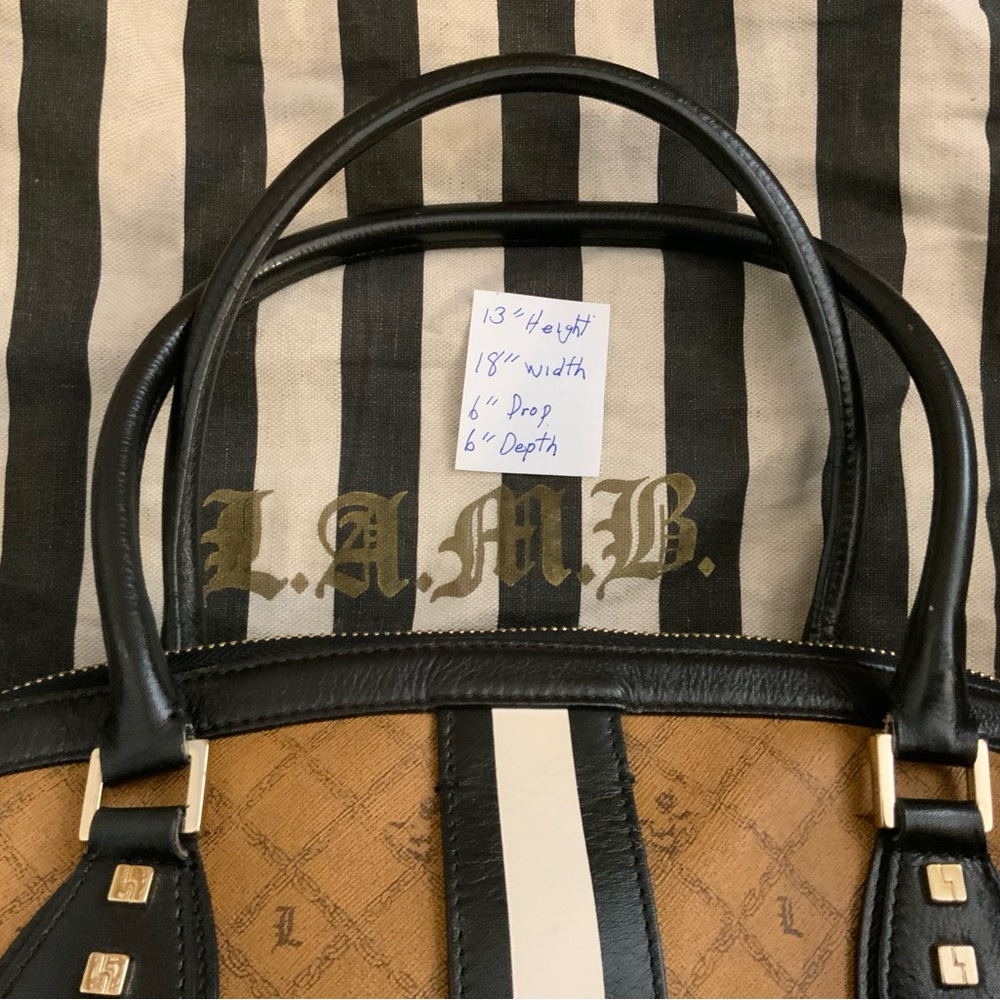 L.A.M.B. by Gwen Stefani Tan and Black Satchel - Picture 15 of 15